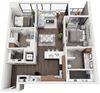 Floor Plan at 1000 Speer by Windsor
